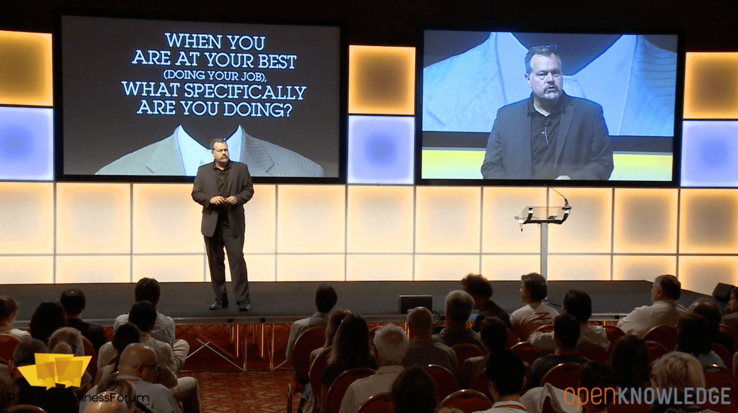Louis Richardson speaking at the Social Business Forum in Milan in 2015